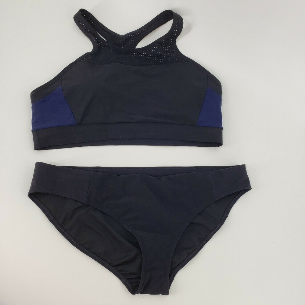 Athleta Bonaire Bikini Navy/Black 2 Piece Swim